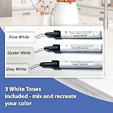 HIMG White Tones Quartz Worktop Repair Kit - White Stone Chip Repair view 3