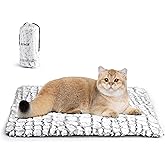 Petace Self Warming Cat Bed, 24" x 18" Ultra Soft Cat Dog Pet Heating Pad for Indoor Outdoor, Non-Slip Heated Cat Mat Thermal Blanket