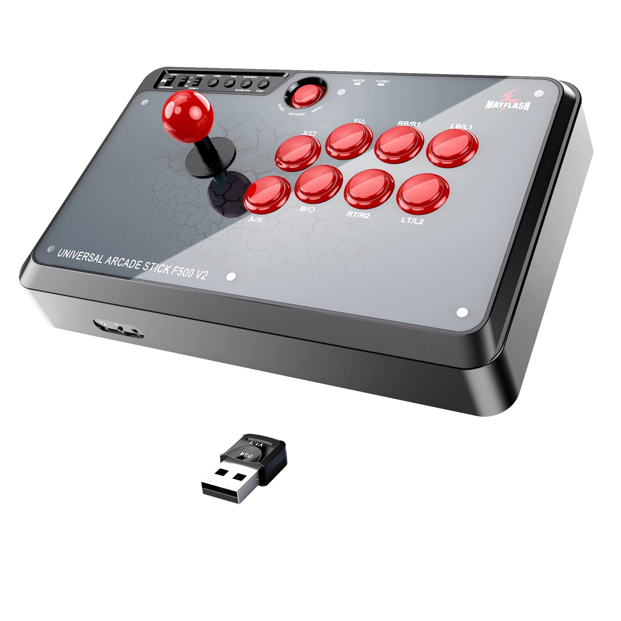 Photo 1 of MAYFLASH PS5 Fighting Stick PS5 Fightstick F500 Arcade FightStick joystick and MAGICBOOTS Bundle for PS5 PS4 Compatible PS5, Xbox Series S/X, PS4,PS3, Xbox One, Xbox 360, PC, Switch/Switch 2
