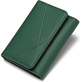 GAEKEAO Small Wallets for Women Leather RFID Blocking Trifold Ladies Wallets Credit Card Holder with Zipper Coin Pocket