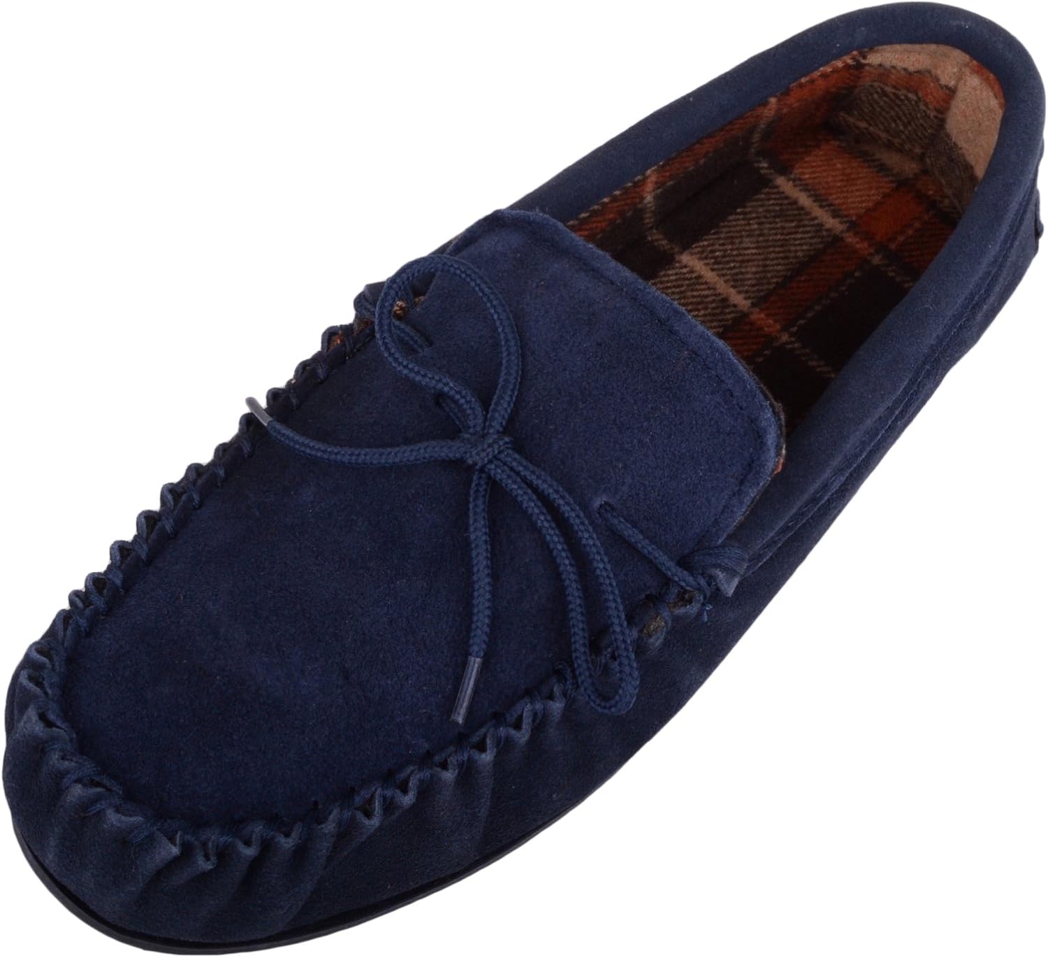 mens fleece lined moccasin slippers