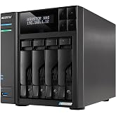 Asustor Lockerstor 4 Gen2+ AS6704T v2 4 Bay NAS for Content Creators | Dual 5GbE Ports, 4GB DDR4, 4 M.2 SSD Slots, HDMI, Plex Media Server, Video Editing, Network Attached Storage (Diskless)