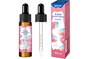 HERBEKLAB Cotton Candy Flavoring Extract – 1 fl oz Concentrated Food Flavoring Oil for Baking, Candy Making, Lip Gloss & Desserts, with Glass Dropper