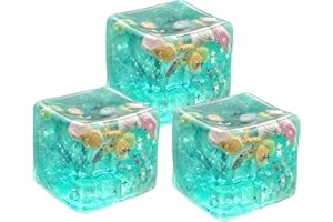 3 Pack Ice Cube Fidget Sensory Squish Toys with 3D & Star Design Slow Rising Squeeze Toy for Desk Decor and Stress Relief Toy
