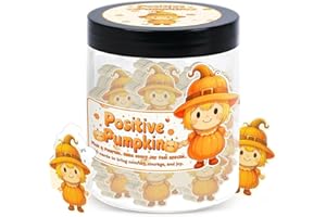 DEARMINE Positive Pumpkin Jar with 60 Daily Affirmation Cards, Emotional Support Pumpkin, Pumpkin Decor Halloween, Pumpkin Decorations, Pumpkin Gift, Halloween Gifts, Fall Gift, Fall Gifts For Women