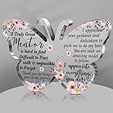 Panelee Mentor Gifts Thank You Gifts for Women Men Acrylic Appreciation Signs Thanksgiving Gift for Supervisor Leader Mentor Friends Office Home Table Decor