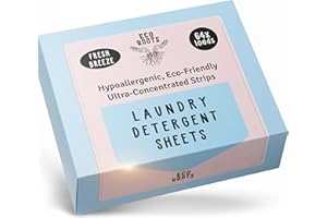 Eco Roots Laundry Detergent Sheets – 64 Loads Eco-Friendly Fresh Breeze Laundry Sheets, Travel Size, Biodegradable & Hypoallergenic – Zero-Waste Detergent Alternative