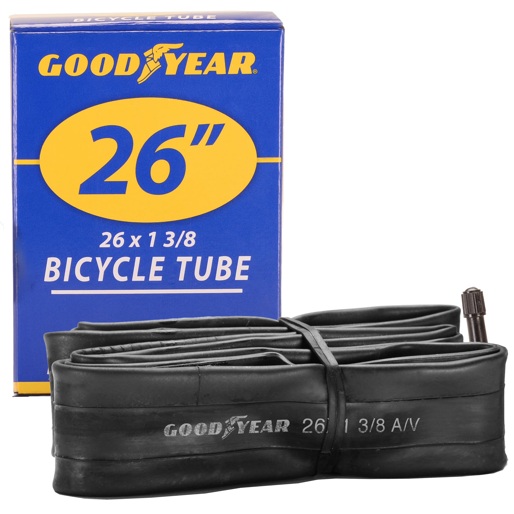 Goodyear Bicycle Tube, 26 X 1 3/8-26-inch Bike Tube with Butyl Rubber - Dependable Mountain Bike Tubes for Premium Cycling - ‎‎26 x 1 3/8