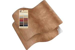 YAFLC Self Adhesive Leather Repair Patch Tape, 8.3×11 inch Vinyl Leather Repair Kit for Furniture, Car Seat, Chairs, Couch, Sofa, Jacket Retro Dark Camel