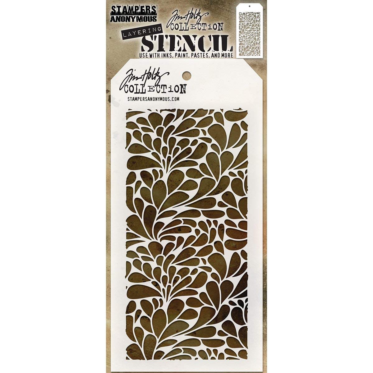 Art Gone Wild Tim Holtz Splash Stencil, Synthetic Material, 28.4 x 11.4 x 0.1 cm