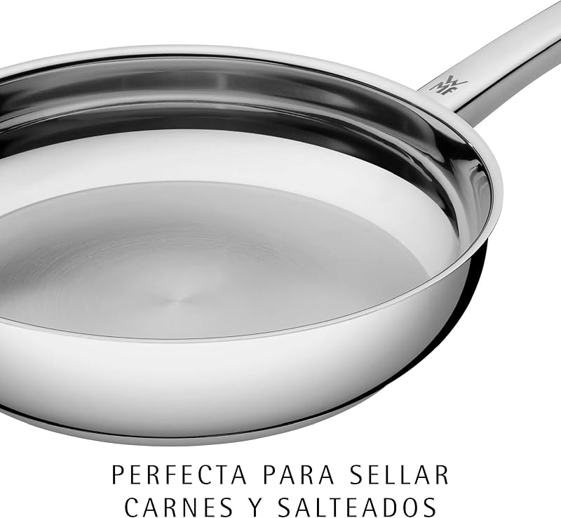 WMF Favorit - Panela profissional não revestida de 20 cm, panela adequada de indução de aço inoxidável, aço inoxidável Cromargan, cofre do forno.