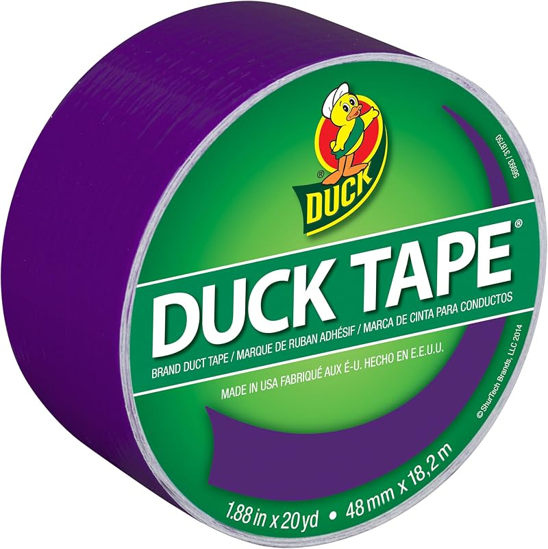 Duck Tape Solid Colours Purple 48mm x 18.2m Self-Adhesive Craft Tape