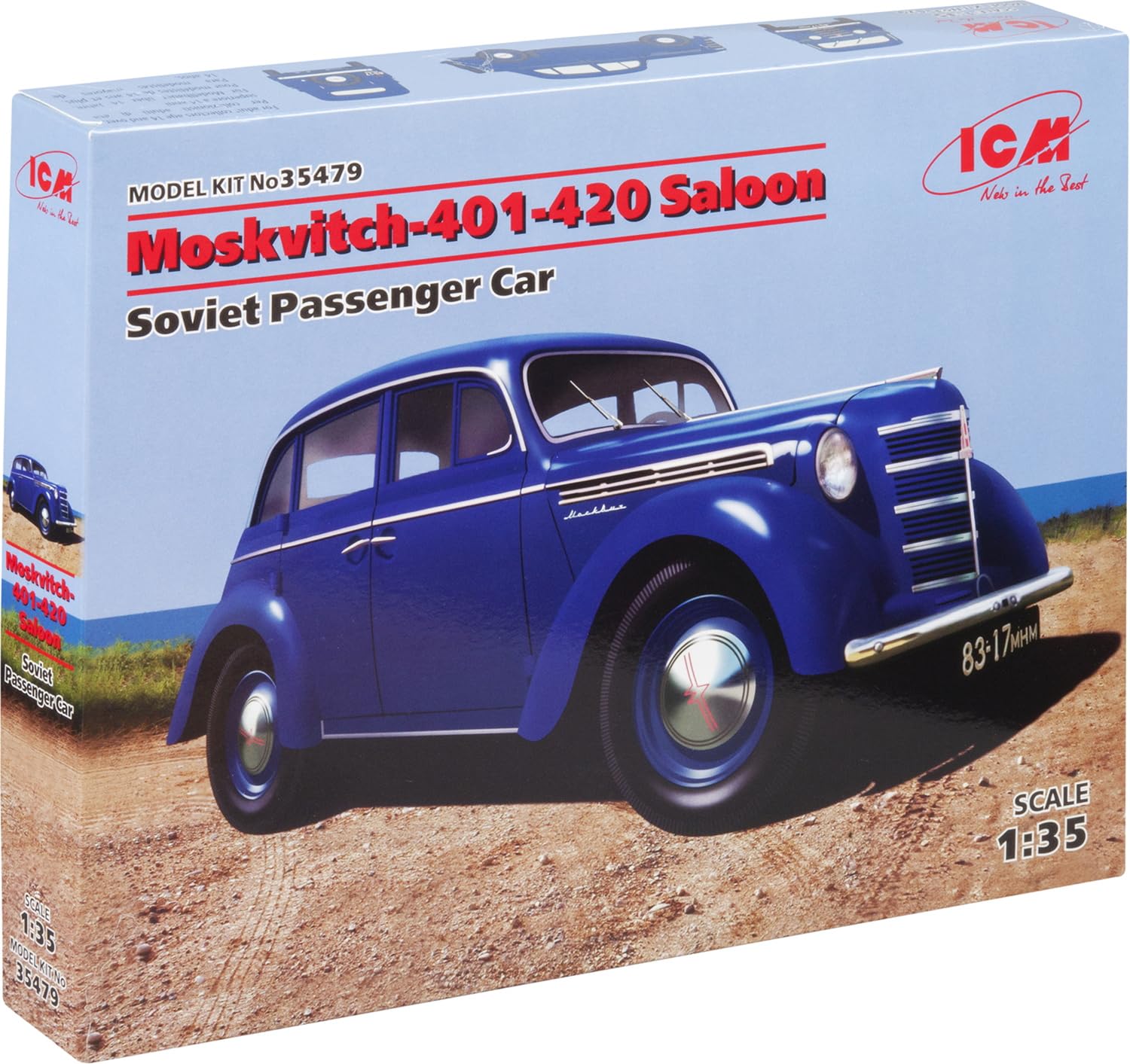 ICM 1:35 - Moskvitch-401-420 Saloon, Soviet Passenger Car