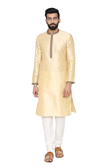 Men's Regular Fit Kurta & Churidar Set (S952714)