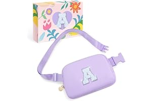 COSHAYSOO Purple Belt Bag Crossbody Initial Fanny Waist Pack Small Travel Essential Birthday Valentines Gifts for Teen Girl 6