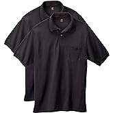 Hanes Men's Short Sleeve Jersey Pocket Polo (Pack of 2)