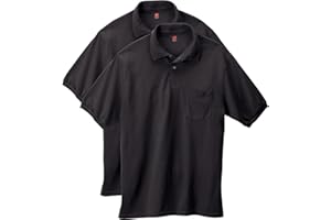 Hanes Men's Short Sleeve Jersey Pocket Polo (Pack of 2)