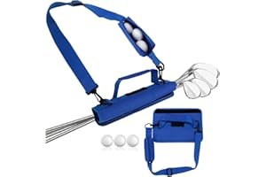 DOKSMERIA Portable Golf Club Carrier Bag, Lightweight Sunday Golf Carry Bags with Accessories Pouch for 3 Golf Clubs,Driving Range Course Clubs Carrier for Men/Women(Bag Only)