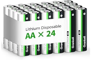 Granicell 24-Pack 3500mAh Lithium AA Batteries | 1.5V for Blink Cameras, Smart Locks, Alarms & Tech Devices | 10-Year Life, L