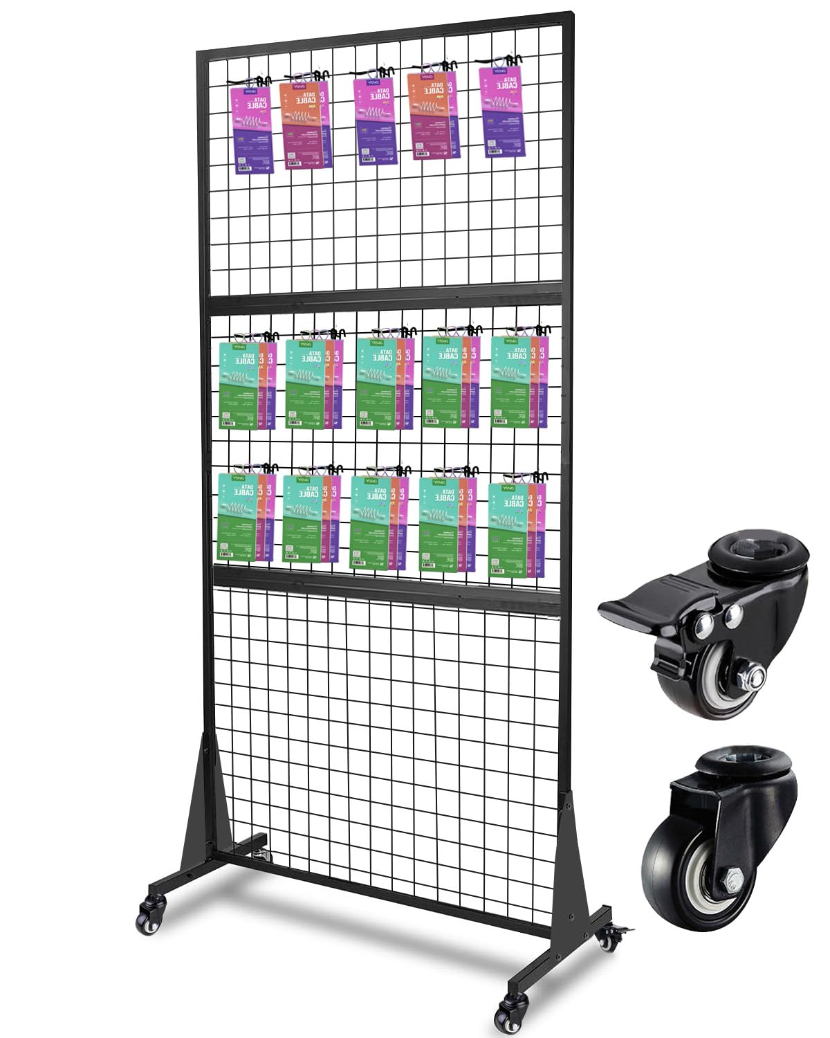 Mua WGOHOSE 3' x 6' Ft Wire Gridwall Panel Display Stand 3-Tier Movable ...