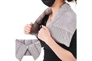 SmoothNovelty 4 lb Sensory Weighted Neck Wrap 32 x 8 Inch Shoulder Wrap Weighted Neck Shoulder Pad Glass Bead Filled Dual Tex