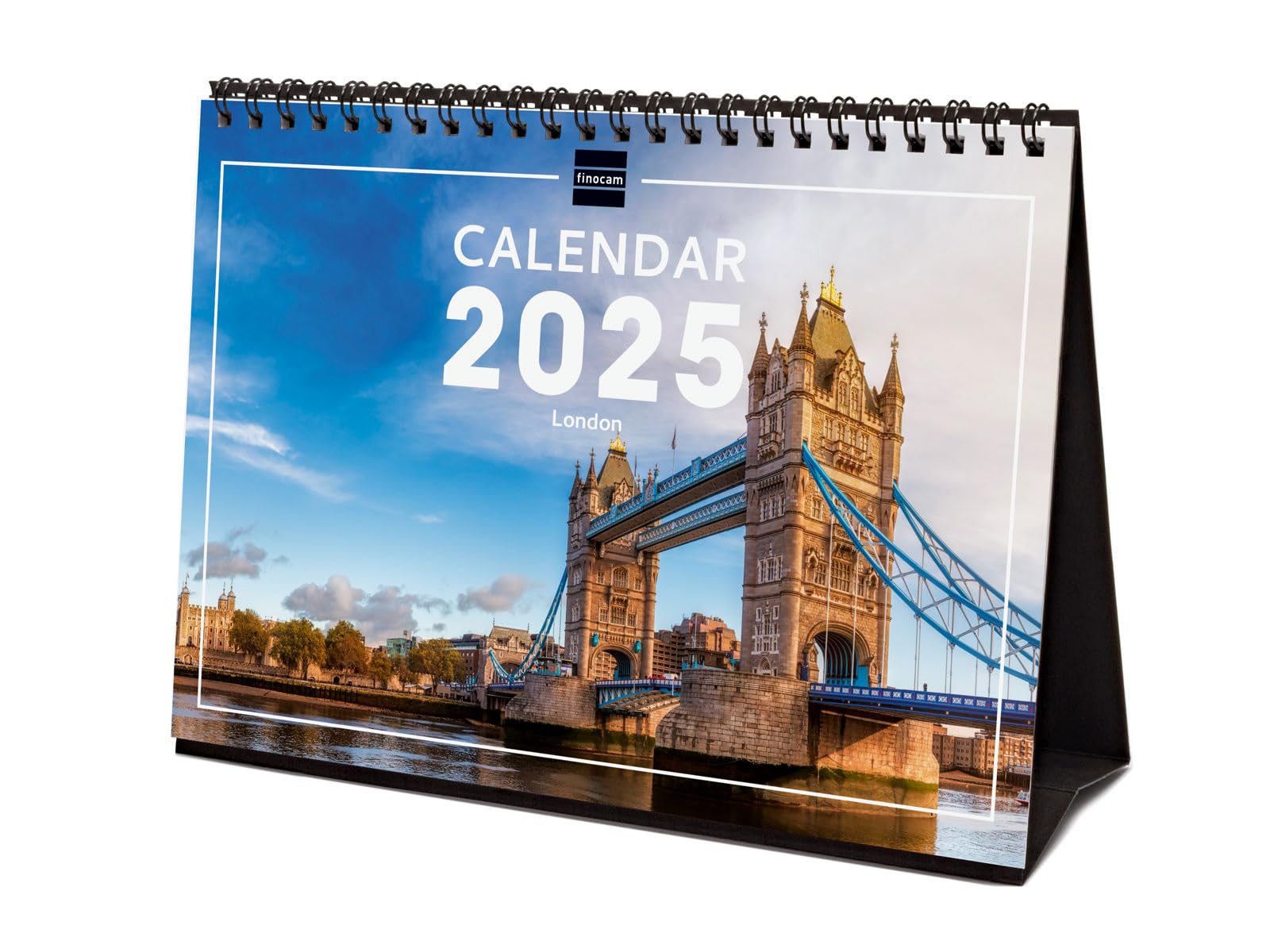 Finocam – International 2025 Desktop Photo Calendar Month View January 2025 – December 2025 (12 Months) London International
