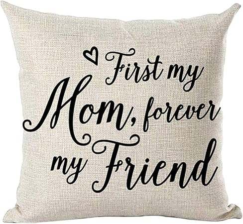 Suo Long Mot Noir Art Citation D Abord Ma Maman Pour Toujours Mon Ami Amour Pour La Mere De La Famille Amant Jeter Housse De Coussin Coussin Amazon Fr Cuisine Maison