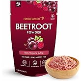 Herb Essential 3.52 ounce Beetroot Powder, Vegan Friendly Plant Based Superfood Drink Mix, Natural Beet Root Powder for Smoothie & Energy - 100 gram (3.52 ounce)