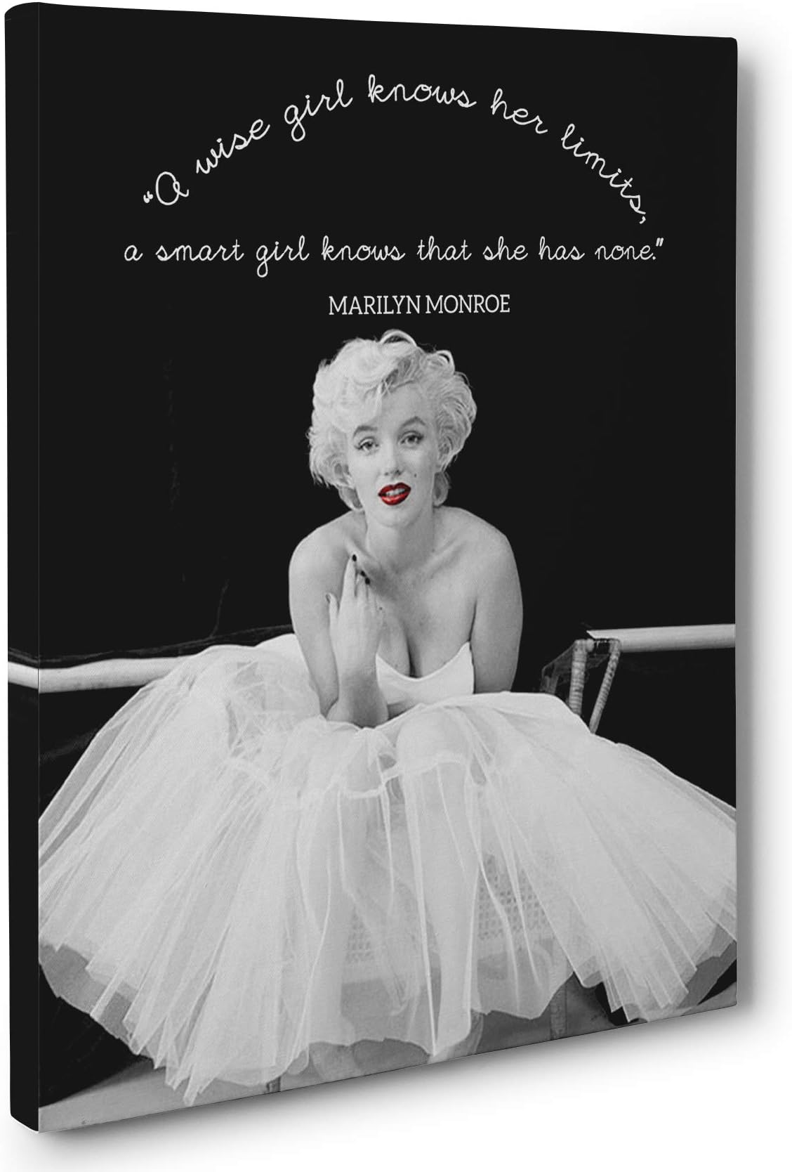 Marilyn Monroe Motivational Quote Canvas Wall Art