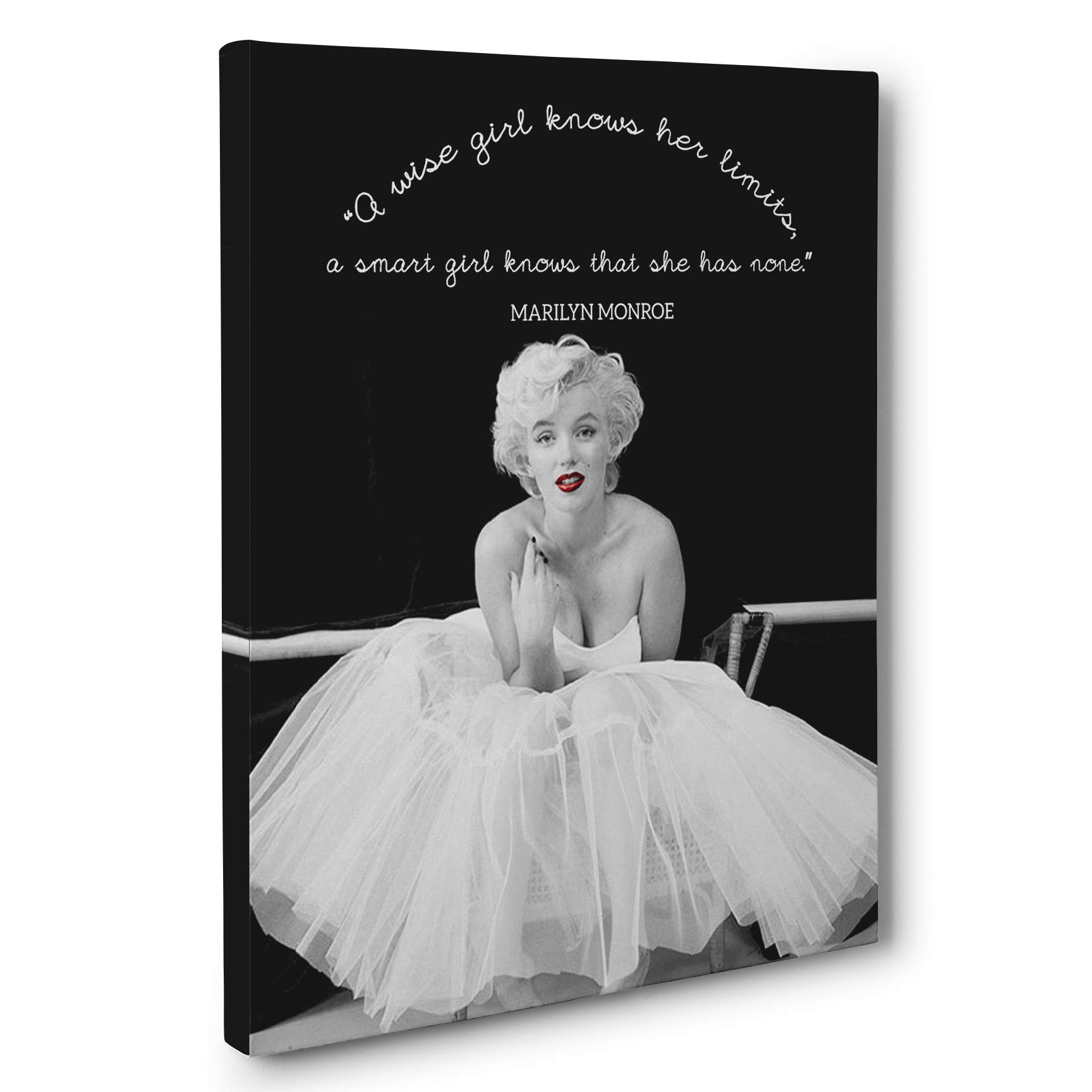Marilyn Monroe Motivational Quote Canvas Wall Art