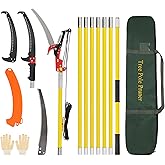 Kokorona 26FT/8M Pole Saw for Tree Trimming, Manual Pole Saw Tree Branch Cutter, Branch Trimmer Set with Sharp Saw Blades and