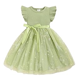 Toddler Girl Tulle Dress Summer Ruffle Sleeveless