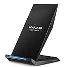 Fast Wireless Charger, NANAMI Qi Charger Wireless Charging Stand for Samsung Note8, iPhone 8/8 Plus, iPhone X, Galaxy S9 S9 Plus S8 S8 Plus S7 S7 Edge Note 5 S6 Edge Plus and All Qi-Enabled Devices