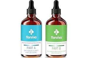 VIVAELIXIR Chlorine Dioxide Water Treatment Kit – 2 Drops | 28% Sodium Chlorite - 4% Hydrochloric Acid Solution | Camping Trip Emergency Cleanup | 2 x 4 oz Bottles