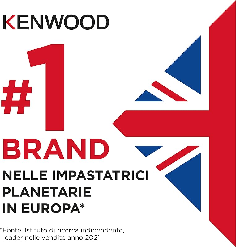 KVL4100S Impastatrice Planetaria Chef XL con Ciotola da 6,7L, 3 Ganci di Miscelazione, Personalizzabile con oltre 25 Accessori Opzionali Acquistabili Separatamente, Potenza 1200W, Silver