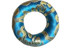 Dharma Guru Cushion Pillow for Tibetan Singing Bowl (Sky Blue, 8 Inch)