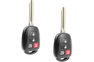 2X Key Fob Remote Replacement 4-Button SUV for 2015-2018 Toyota RAV4 HYQ12BDP, H Chip