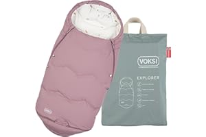 Voksi Explorer Stroller Footmuff, Natural Wool and Down, Universal Fit, Product of Norway