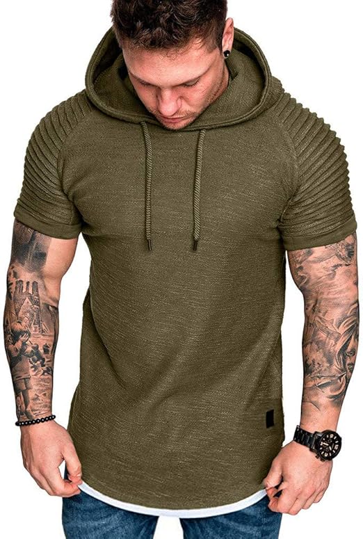 muscle fit grey hoodie