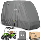 10L0L 650D Golf Cart Cover for 2/4/6 Passengers EZGO Club Car Yamaha | Heavy Duty Oxford Waterproof Covers, All Weather Outdoor Protection, 3 Zipper Doors, Windproof Strap Dustproof UV resistant