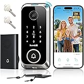 Hornbill Video Smart Lock with Camera: 4-in-1 Ring+2K Camera+Doorbell+Fingerprint Keyless Entry Door Lock, Built-in WiFi Dead