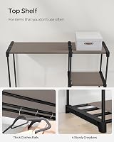 SONGMICS Freestanding Wardrobe Taupe 43x124x182 cm RYG026R02 view 5