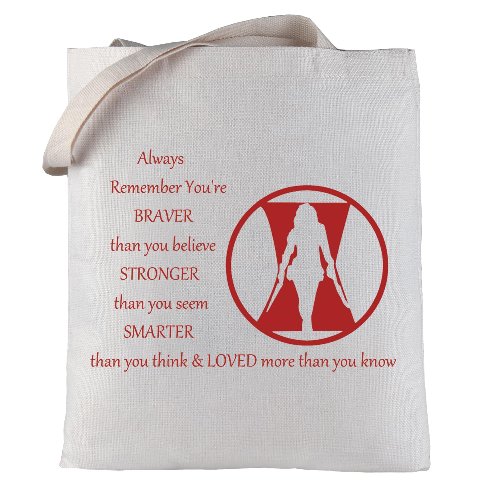 LEVLO Movie Cosmetic Make Up Bag Widow Fans Inspired Gift You Are Braver Stronger Smarter Than You Think Makeup Zipper Pouch Bag For Women Girls, Widow Tote, L, Make Up Bag