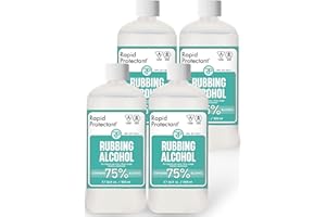 Rapid Chemical Isopropyl Alcohol Spray 75 Percent - Made in Canada - (4 x 500ml) USP Grade Rubbing Alcohol - Bottle of 75% Al