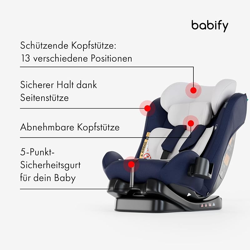 Kindersitz, Autositz für Kinder von 40-150 cm, Mitwachsender Auto Kindersitz, Bequemer Auto Sitz für Kinder, Langlebiger & Verstellbarer 3-in-1 Kinderautositz, Sicherer Auto-Kindersitz
