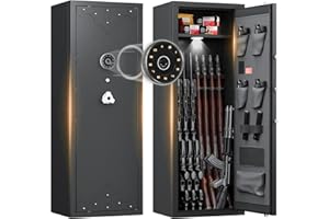 KAER 10-15 Gun Safe, Large Gun Safe for Home Rifle and Pistol, Gun Cabinet, Rifle Safe, Quick Access Gun Safe, Unassembled Gun Cabinet with Gun Racks