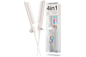 ColorBow Rat Tail Combs for Hair Stylist (2 Pack) Teasing Comb, Flat Iron Comb Attachment Clip on, Parting Comb, Hairstylist Must Haves for Highlights balayage board Buddy Ombré Trimming & Cutting
