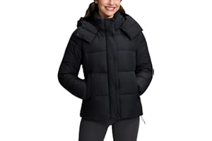Pioneer Camp Women's Quilted Puffer Jacket, Warm Winter Coat Insulated Full Zip Hooded Jacket Pockets Outerwear Casual