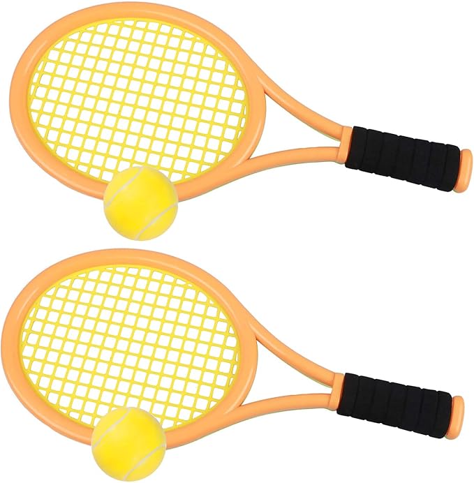 Kids Tennis Racket Set with Ball, Plastic Tennis Racquet