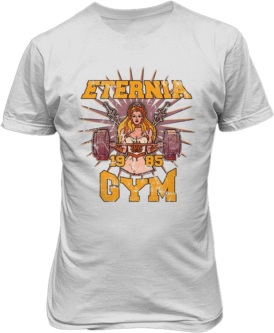 RIVEBELLA New Graphic Eternia Gym Novelty Tee He-Man Men's T-Shirt